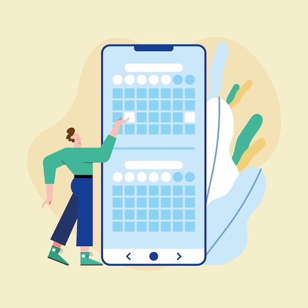 man planned with smartphone