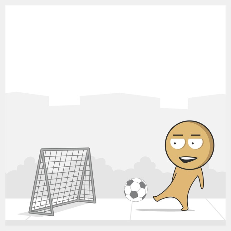 サッカーをしている男
