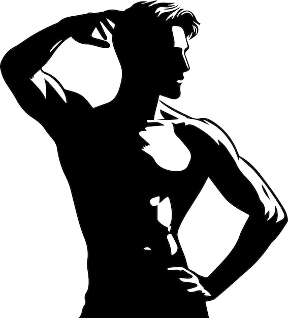 man pose vector silhouette illustration black color 12