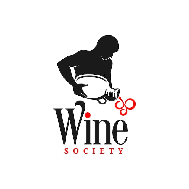 A man pouring wine logo inspiration