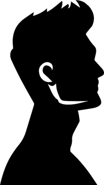 Vector man profile vector silhouette 11