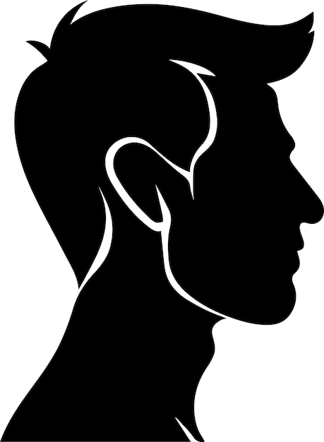 Vector man profile vector silhouette 24