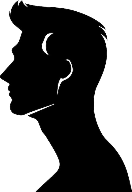 man profile vector silhouette 2