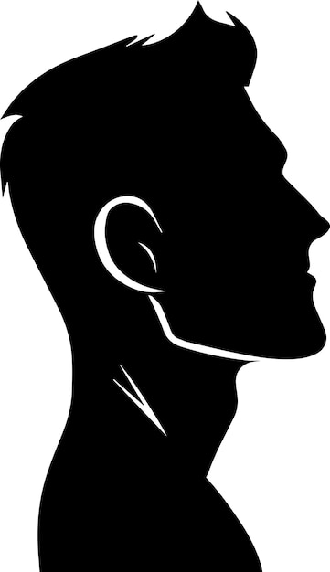 man profile vector silhouette 31