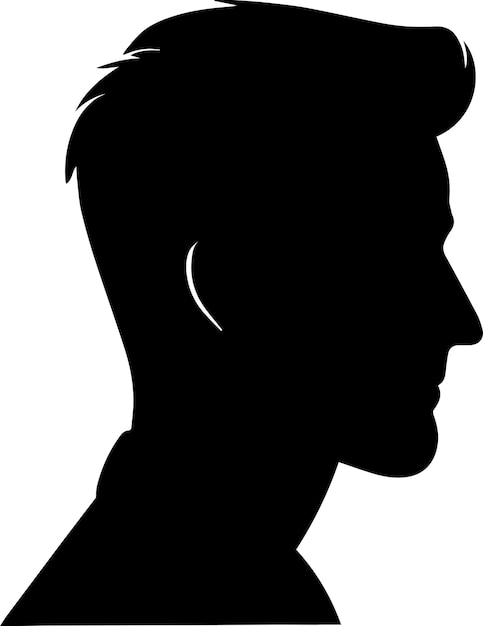 Vector man profile vector silhouette 34