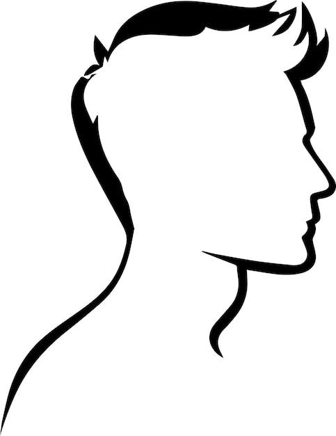 man profile vector silhouette 47