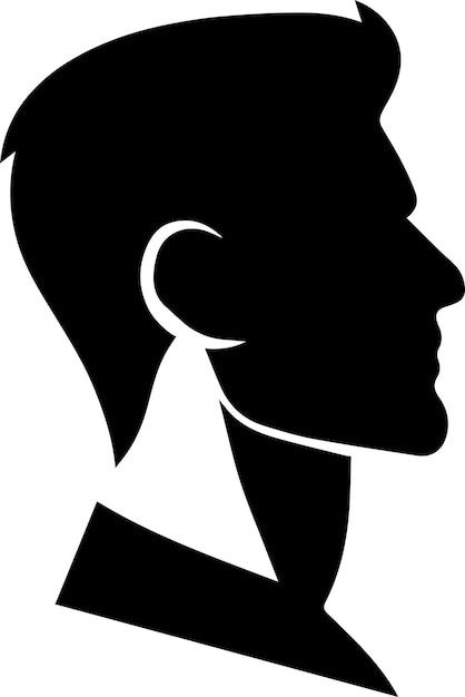 man profile vector silhouette 4