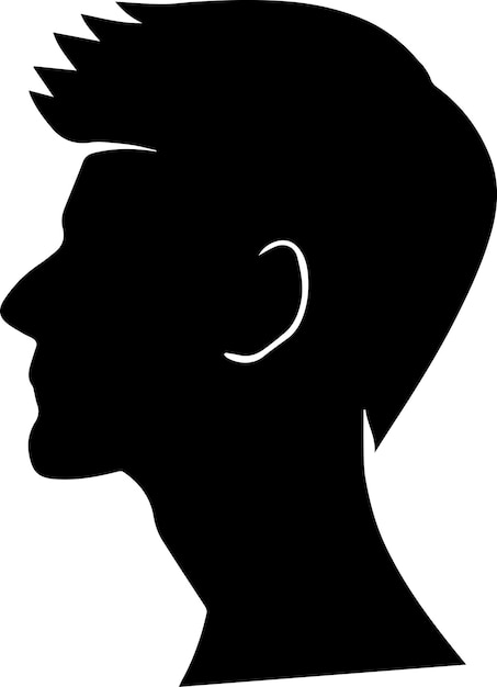 man profile vector silhouette 52