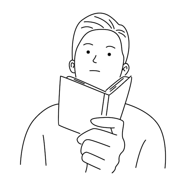 Man reading book