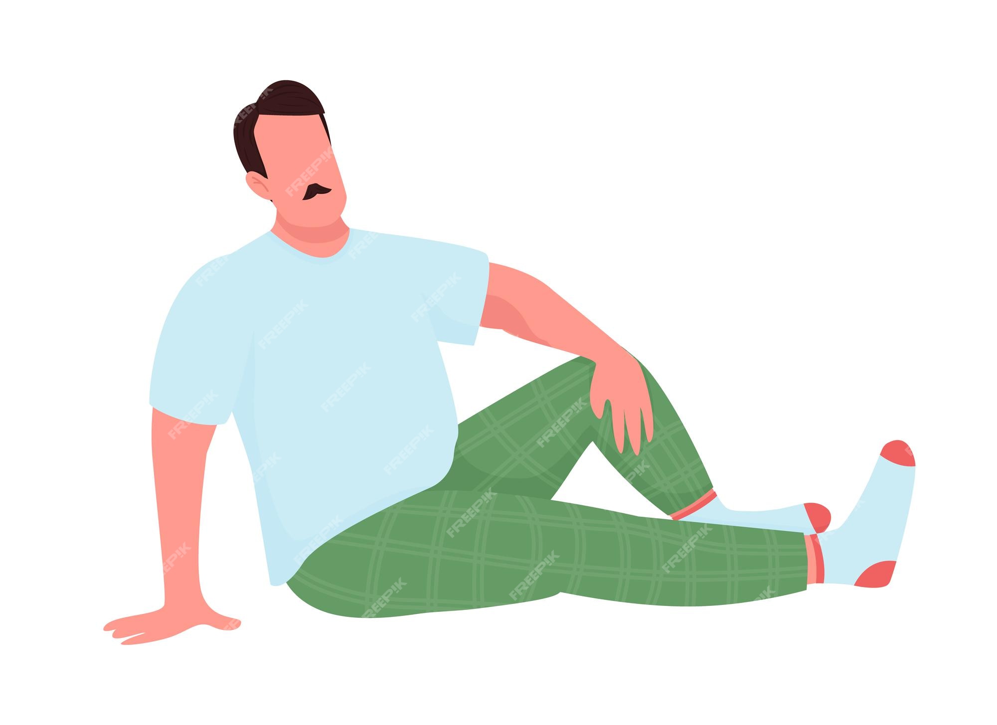 Premium Vector | Man relaxing at home semi flat color vector character. resting figure. full body person on white. lifestyle isolated modern cartoon style illustration for graphic design and animation Premium Vector | Man relaxing at home semi flat color vector character. resting figure. full body person on white. lifestyle isolated modern cartoon style illustration for graphic design and animation