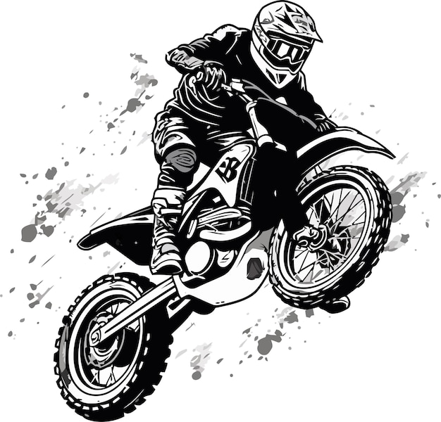 A man riding a dirt bike with the number 3 on it