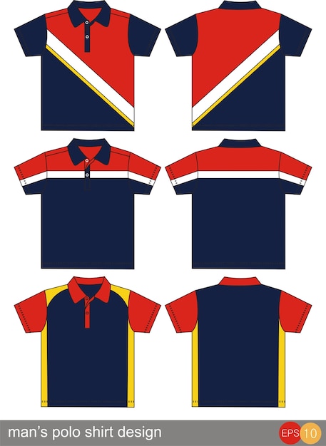 man's polo shirt design 