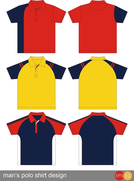 man&#39;s polo shirt vector ontwerpsjabloon