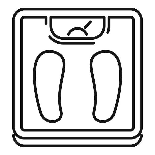 Man scales icon Outline man scales vector icon for web design isolated on white background