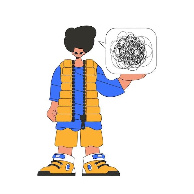 남자는 혼란스러워하는 모습을 보인다. 우울증을 앓고 있는 남자