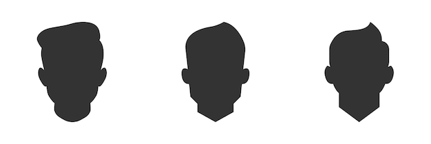 Man silhouette profile Vector illustration