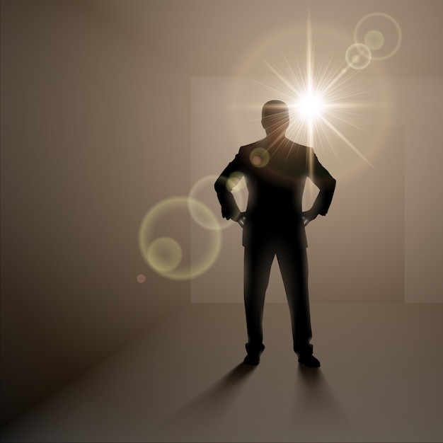 Man standing alone in the room