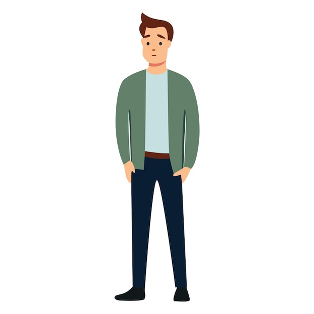 a man standing at full height