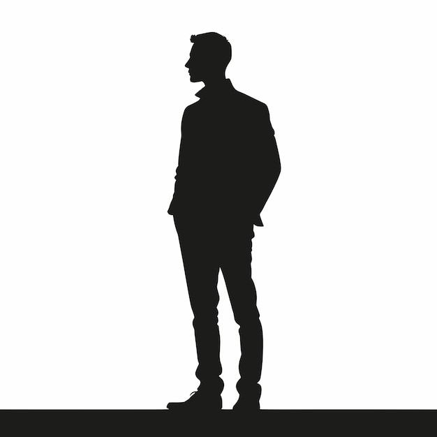 Man standing silhouette vector design