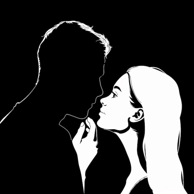 Man starting into womans eyes