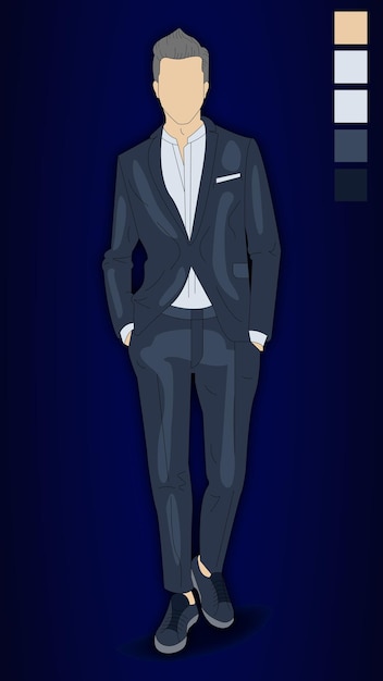 Vector man in suit