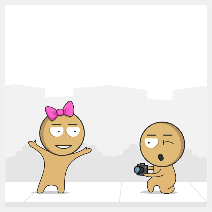 女の子の写真を撮る男