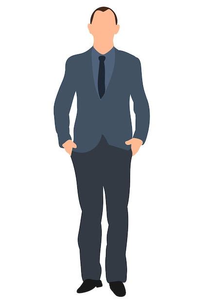 Premium Vector | Man in a tie is standing