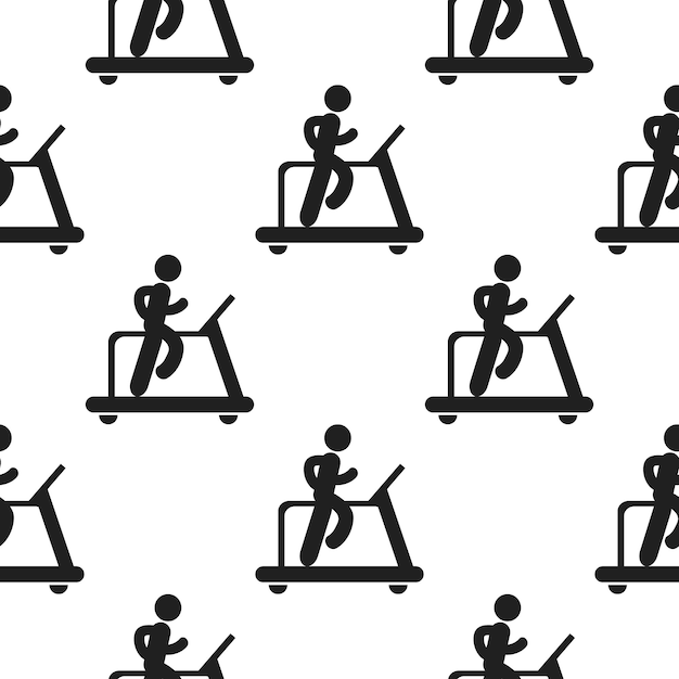 Man on treadmill icon illustration