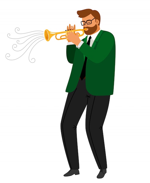 Man trompet spelen