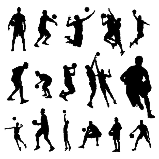 Man volleyball player silhouettes,volleyball player man silhouettes collection.