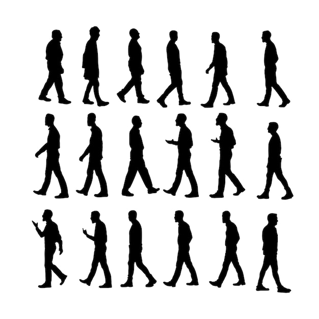 Man Walking Silhouette Design