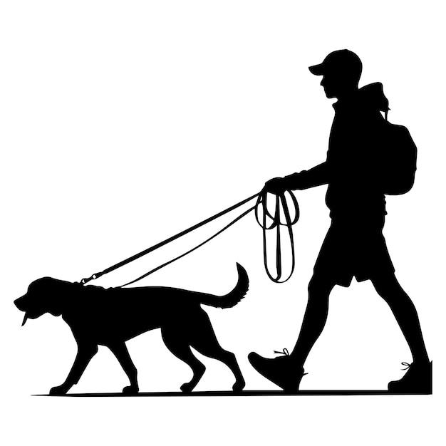 A man Walking Their Dog