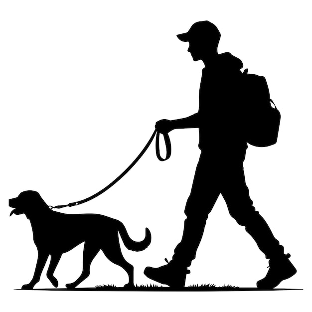 A man Walking Their Dog