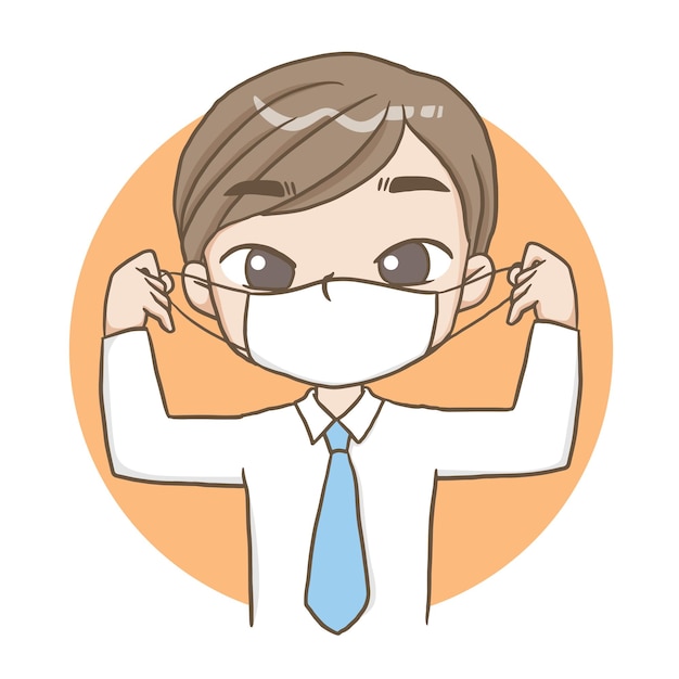 마스크를 쓴 남자 귀여운 캐릭터 만화 모델 감정 일러스트 클립 아트 그리기 | 프리미엄 벡터 마스크를 쓴 남자 귀여운 캐릭터 만화 모델 감정 일러스트 클립 아트 그리기 | 프리미엄 벡터