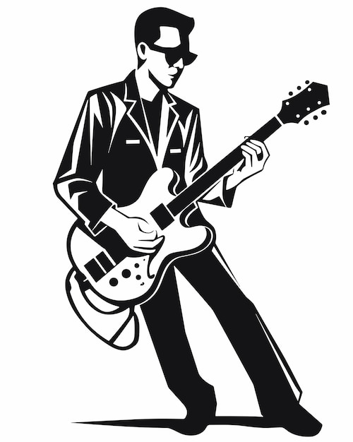 man wearing glasses playing guitar