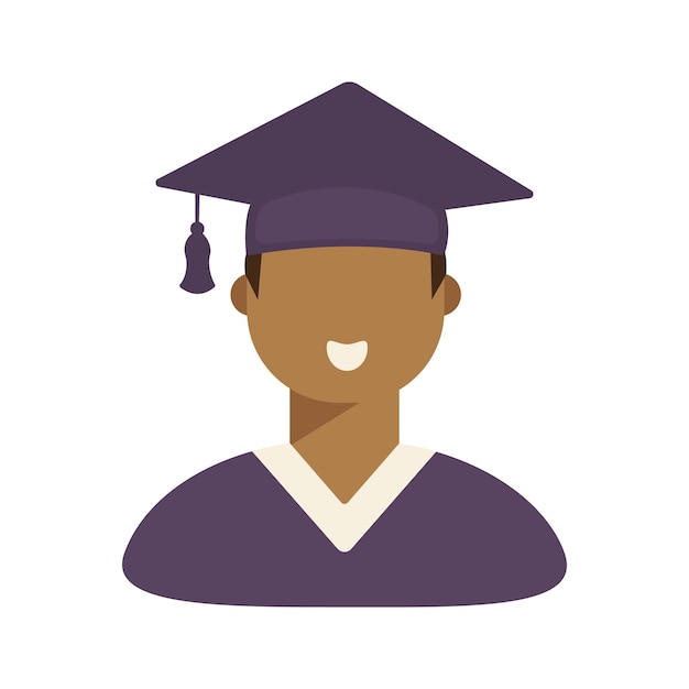 A man wearing a graduation cap and a cap.