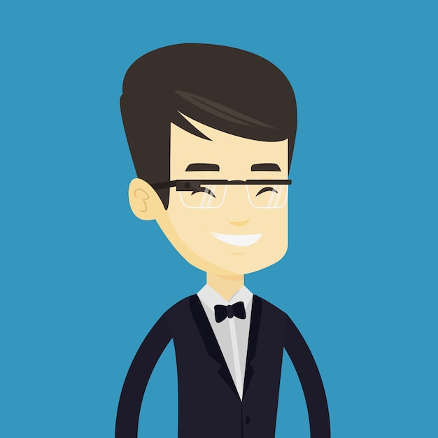 Man wearing smart glass illustration.