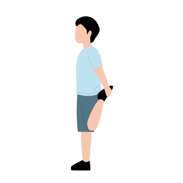 Vector a man with a bandaged leg is standing in front of a white background