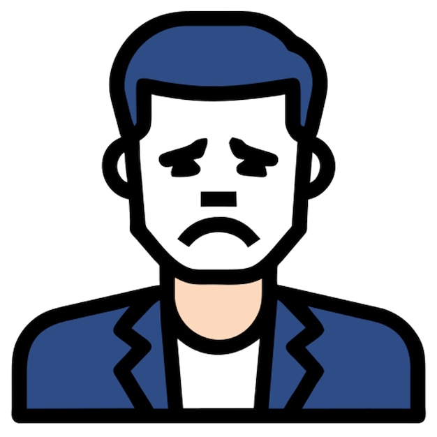 man with depression icon