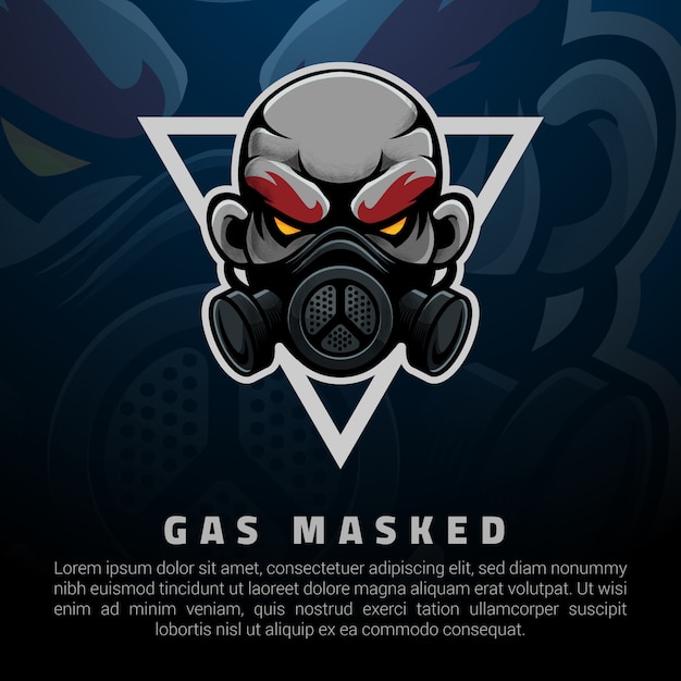 A man with gas-masked