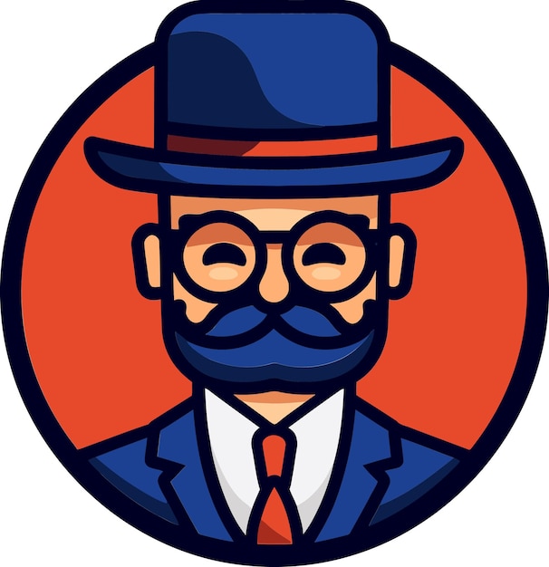 a man with glasses and a hat is wearing a suit and tie