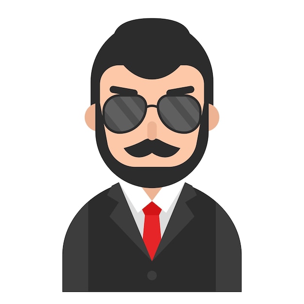 a man with glasses and a mustache wearing a suit and tie