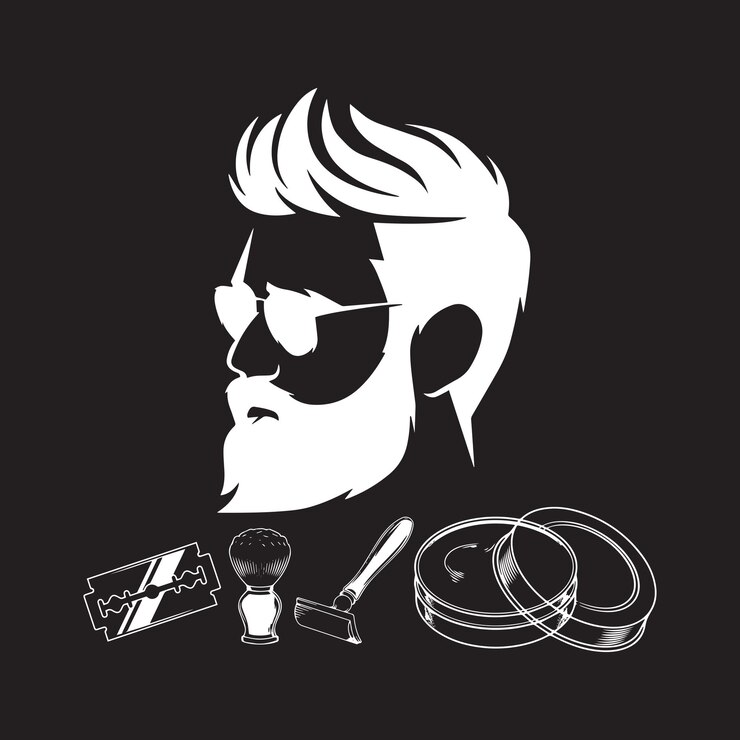 Vector a man with sunglasses and a box of cosmetics