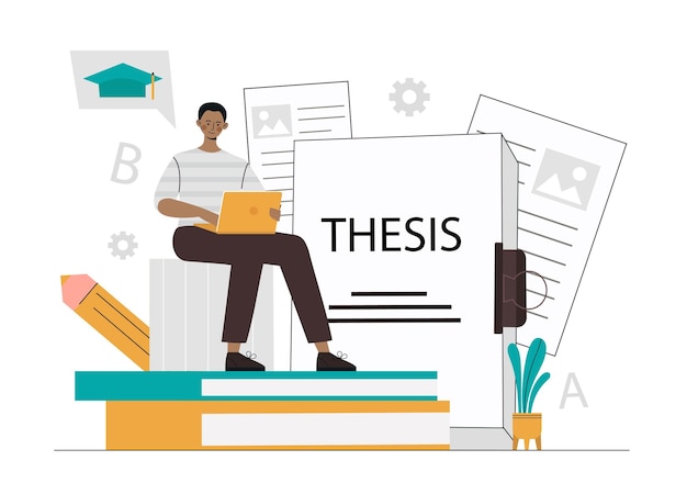 Man with thesis