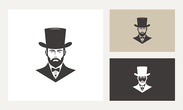 A man with a top hat and a beard.