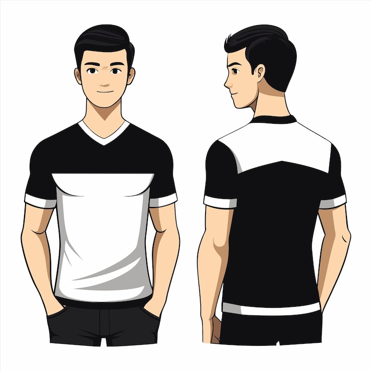 Vector a man with a white shirt that says quot he is wearing quot