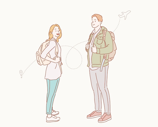 A man and a woman are talking to each other.