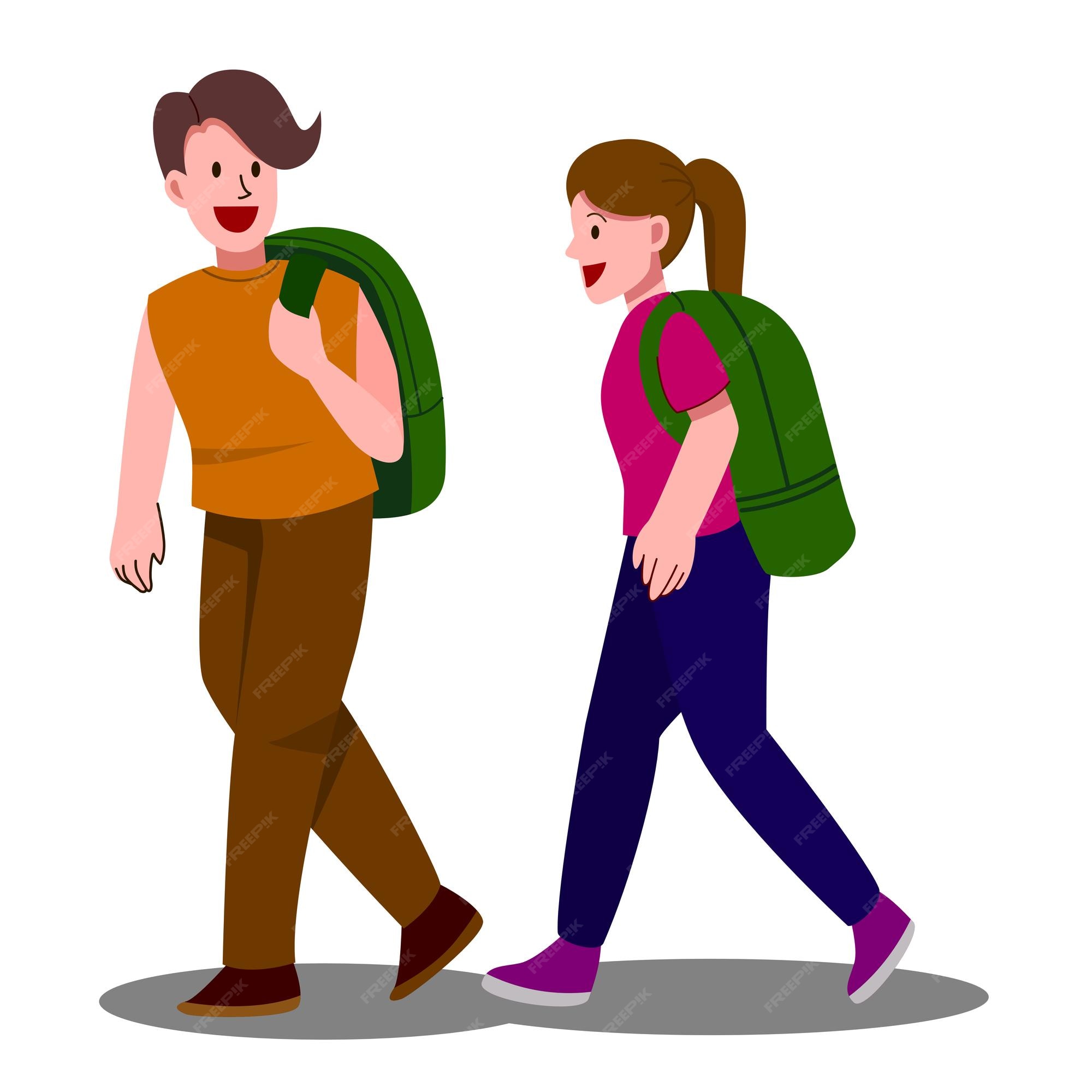 walking person animation clipart