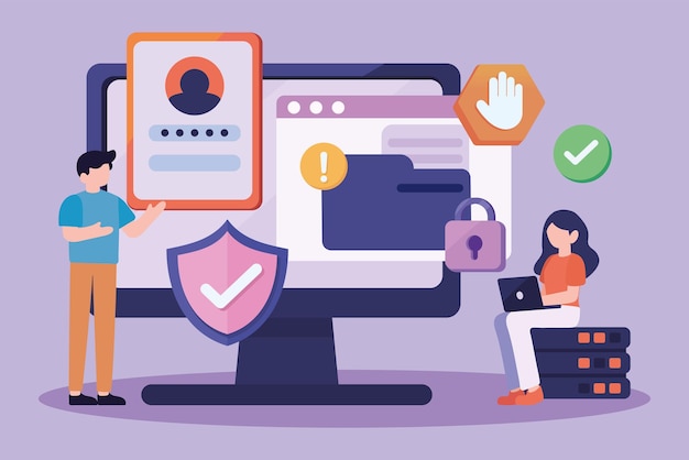 Sicurezza informatica uomo e donna