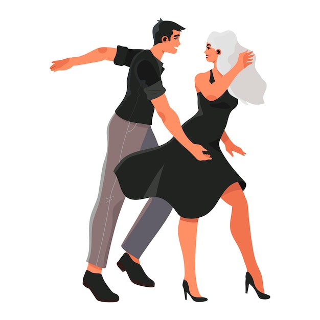 Man and woman dancing